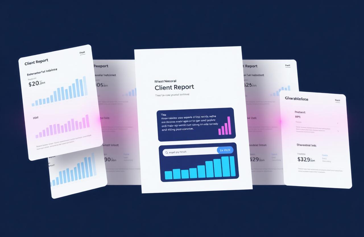 Branded client report mockup